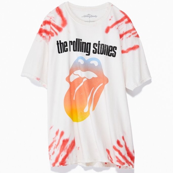 the Rolling Stones Tops - Rolling Stones🤘🏻 Distressed Tie-Dye Graphic Tee